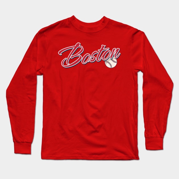 Red Sox Boston Long Sleeve T-Shirt by Nagorniak